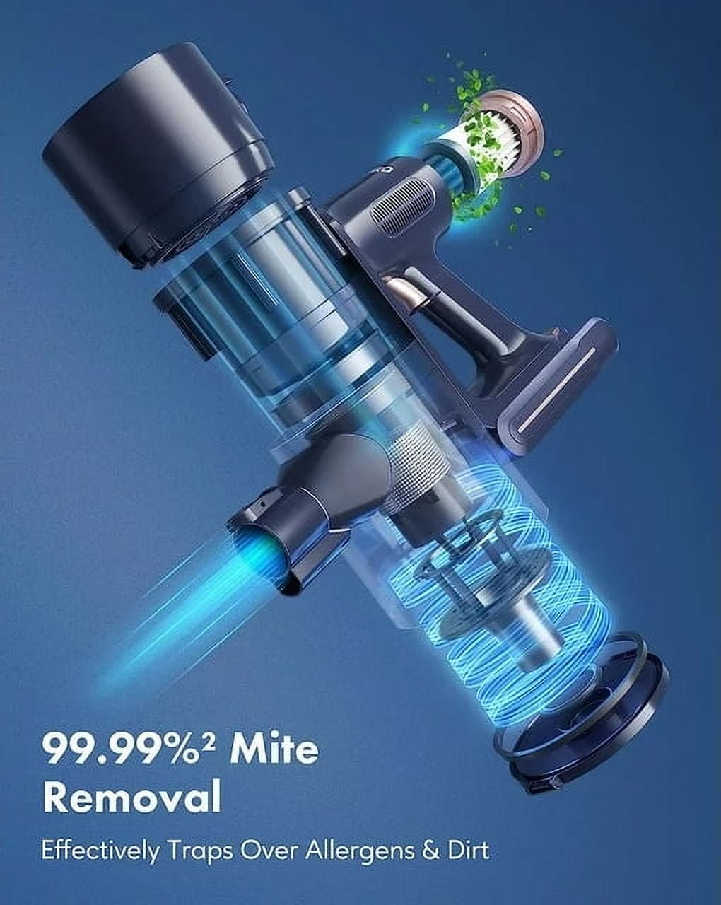 Homeika Cordless Vacuum Cleaner, 20Kpa Powerful Suction Vacuum with LED Display, 8 in 1 Lightweight Stick Vacuum with 30 Min Runtime Detachable Battery