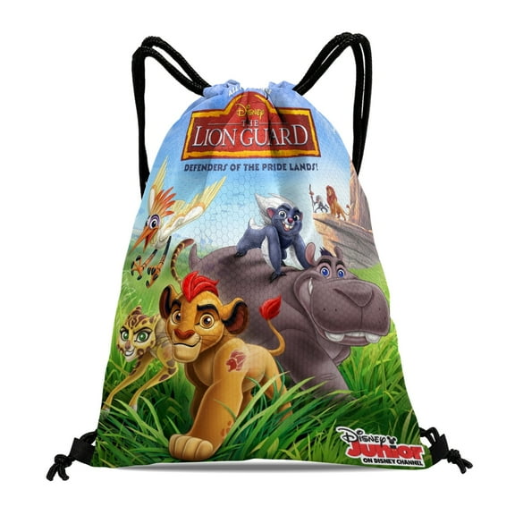 Drawstring Backpack for The Lion Guard Drawstring Pocket Adults Women Men Party Favor Bags Sports for Gym Travel Swimming Hiking Camping Tote Bag 11.8 × 15.7 in