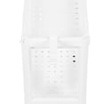 thumbnail image 2 of NFTIGB 2-Tier Mobile Bathroom Storage Cart with Wheels, Plastic Freestanding Narrow Organizer Shelf for Kitchen Laundry, White (14.96 inches / 38 cm), 2 of 9
