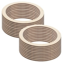 Pawsdot 20Pcs Wooden Circle Rings Brown DIY Wooden Hoops for Crafts and Decor