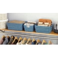 thumbnail image 2 of Whitmor Plastic Rattique® Storage Tote Baskets - Set of 3 - Berry Blue, 2 of 7