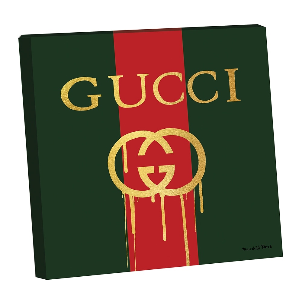 BOLD DRIPPING FASHION BRAND LOGO - 14"x14" Canvas Artwork 30 x 30
