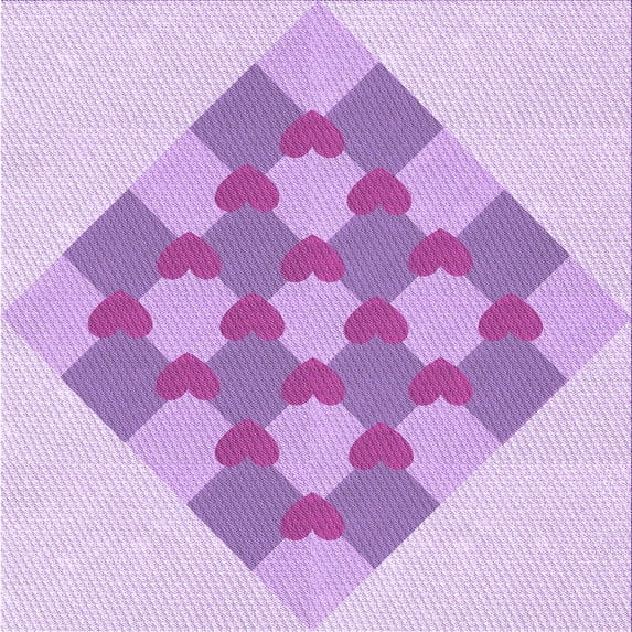 Ahgly Company Indoor Square Patterned Tyrian Purple Area Rugs, 7' Square