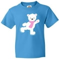 thumbnail image 3 of Inktastic Polar Bear, White Bear, Ice Skating Bear, Scarf Youth T-Shirt, 3 of 5
