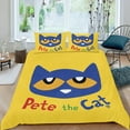 thumbnail image 2 of Bedding Set For Pete the Cat Comforter Cover Set Cute Duvet Cover Sets Super Soft For Kids Teens Bedroom Gifts,1 Duvet Cover with 2 Pillowcases Full 3 Piece, 2 of 6