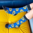 thumbnail image 6 of Fallout Collectibles | Blue & Yellow Crew Socks | BIOWORLD Fallout collection, 6 of 7