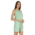 thumbnail image 2 of Bimba Solid Schiffli Top & Short Nightwear Set For Womens Casual 2 pcs Sexy Lounge Sleepwear Set, 2 of 7