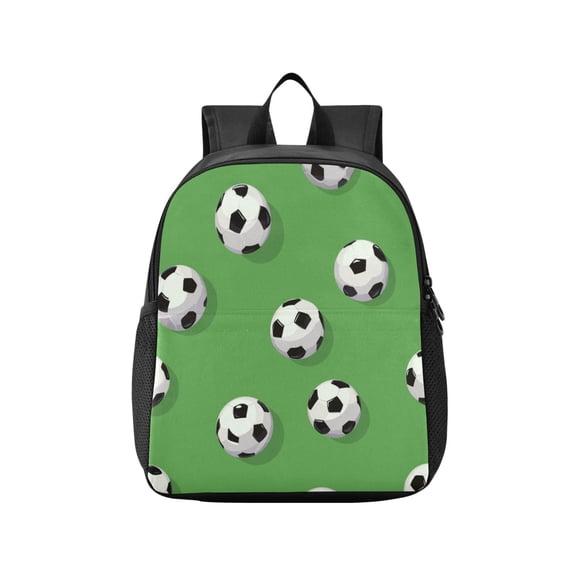Toddler Backpack Soccer Balls Pattern Waterproof Lightweight Backpack Casual Mini Daypack for Daycare & Travel
