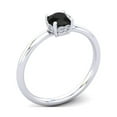 thumbnail image 2 of SuperJeweler 1/2 Carat Rose Cut Black and White Diamond Ring In 14 Karat White Gold For Women, 2 of 6
