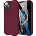 thumbnail image 1 of FYBTO for [5 in 1] Designed for iPhone 12 Case, for iPhone 12 Pro Case, with 2 Screen Protectors + 2 Camera Lens Protectors, Shockproof Silicone Case with Microfiber Lining,Plum, 1 of 6