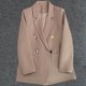 thumbnail image 5 of Blazer de mujer, moda informal, color liso, bolsillo, cuello vuelto, blusa de manga larga, blazer, blusa de dacrón para mujer, 5 of 5