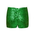 thumbnail image 2 of Haitryli Kids Boys Girls Sparkle Shiny Dance Shorts Stretch Athletic Shorts Gymnastic Jazz Hip Hop Green 120-140/12, 2 of 7