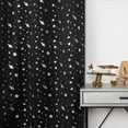 thumbnail image 5 of Silver Foil Outer Space Theme Blackout Curtains Black - 84, 5 of 5