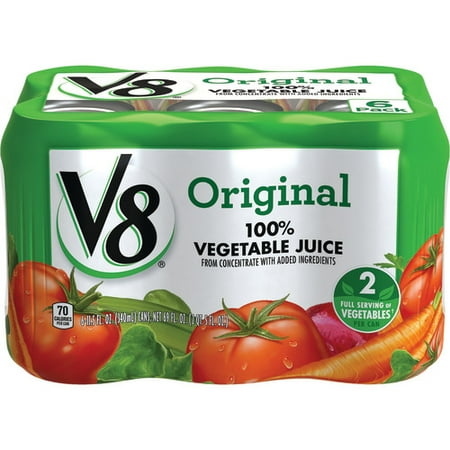 V8 Original 100% Vegetable Juice, 11.5 oz. , 6 pack