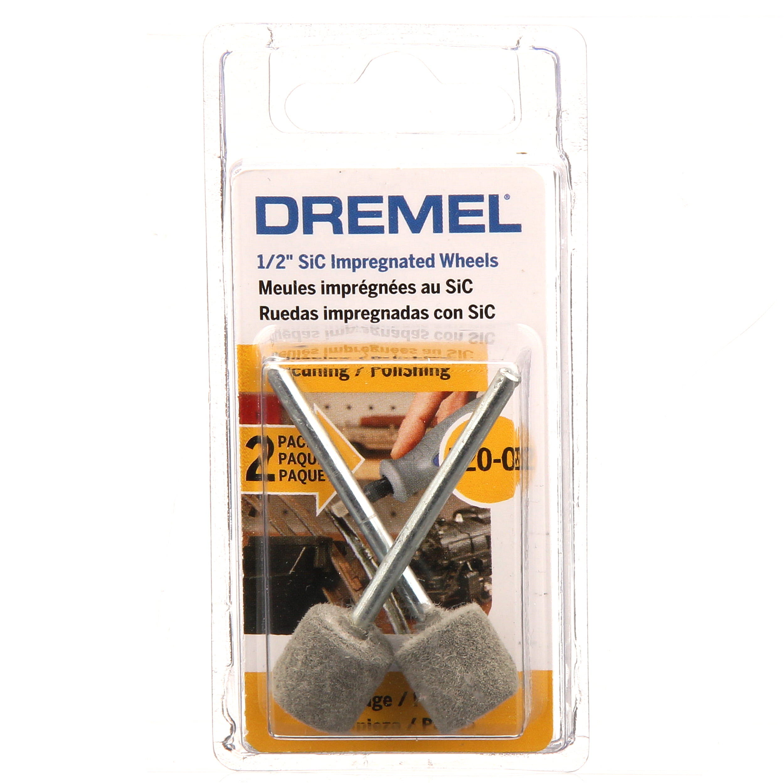 2 Pack 1/2 Dremel 520-02 SIC Impregnated Wheels