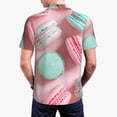 thumbnail image 6 of Salouo Pastel Macarons Delight for Men's Short Sleeve Polo Shirts,Polo Shirts for Men Performance Short Sleeve Golf Shirt Athletic Casual Collared T-Shirt-XX-Large, 6 of 8