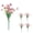 Pink, variant on 5 Bundles Artificial Flowers For Outdoor UV Resistant Faux Plants For Window Spring Silk Flowers Porch Box Vibrant