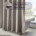 thumbnail image 4 of 72x96 inch Fabric Shower Curtain Liner. Waterproof Extra Long Bathroom Curtain for Hotel with Hooks. Weighted Hem. gray, 4 of 5