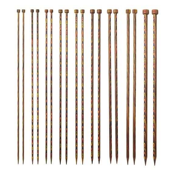 Knit Picks Rainbow 14 inch Wooden Straight Knitting Needle Sets