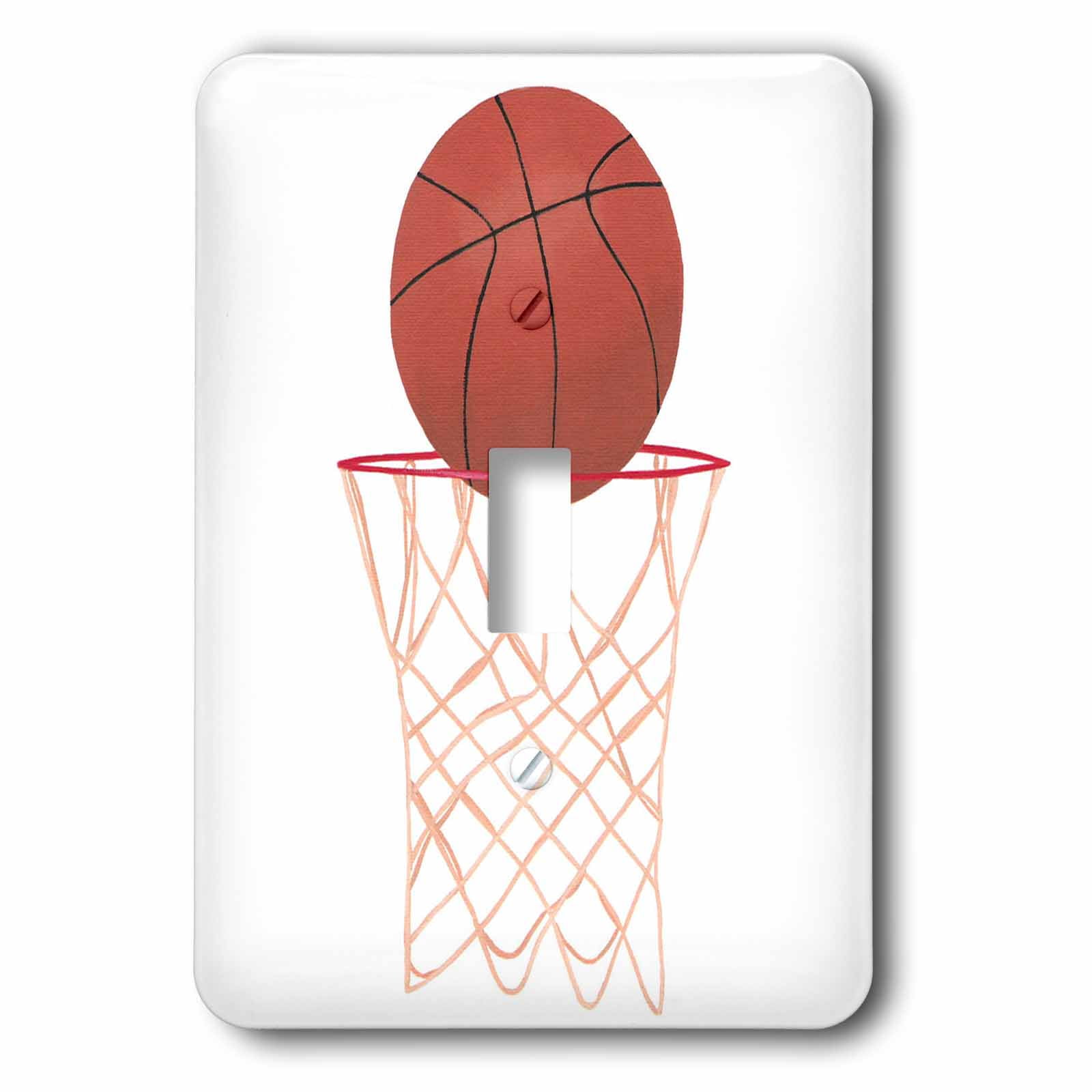 3dRose Basketball Hoop Net Single Toggle Switch (lsp_14295_1