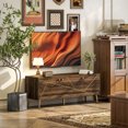 thumbnail image 2 of HOMCOM Meuble TV Moderne pour TV jusqu'à 60 Pouces avec Portes, Brun Rustique, 2 of 10
