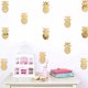thumbnail image 5 of Pegatinas de pared con espejo de frutas de piña 3D, decoración de bricolaje para baño, dormitorio, decoración del hogar Kearding JJ8389-02, 5 of 5