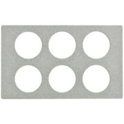 Bugambilia Grey Cast Aluminum Tile With 6 Round Cut-Outs - 21 11/16"L x 13 1/4"W (T0B18G)