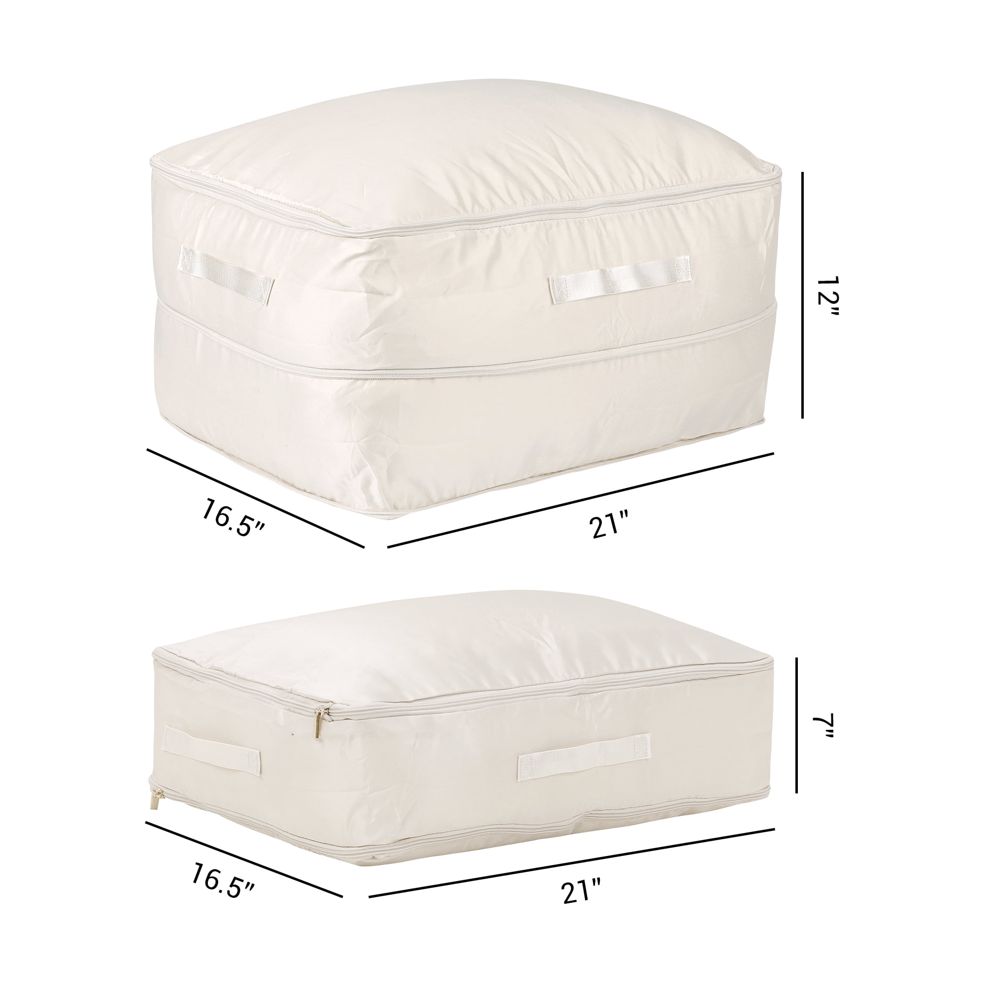 Unique Bargains 1 Pack Clothes Storage Bags Moving Bags Beige 21*16.5*12in