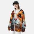 thumbnail image 3 of Daiia Oil Painting Colorful Hamster UPF 50+ Sun Protection Hoodie Jacket Lightweight Long Sleeve Sun Shirt for Women Men with Pocket Hiking Outdoor-Large, 3 of 7