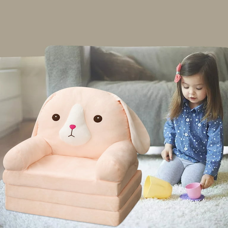 Seat Cushion Large Cushion Support Board Plush Foldable Kids Sofa Backrest  Armchair 2 In 1 Foldable Children Sofa Cute Cartoon Lazy Sofa Children