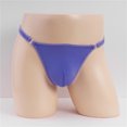 thumbnail image 4 of Arnsht Men's Sexy Erotic Thongs Low Rise Bulge Pouch T-Back Underwear Breathable Purple Free Size, 4 of 5