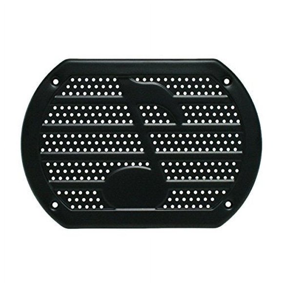 KNS Accessories KC9951 Vintage Speaker Cover with Music Note Design for 6x9, Black Metal, 1 Pack