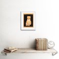 thumbnail image 2 of Sitting Tabby Cat Julie De Graag Art Print Framed Poster Wall Decor 9x7 inch, 2 of 5