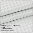 thumbnail image 4 of Barossa Design Cotton Blend Waffle Shower Curtain Fabric, Hotel Grade, Water Repellent- White, 72" x 75", 4 of 7