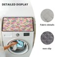 thumbnail image 6 of ZIATUBLES Lily Floral Washing Machine Top Dust Cover Pad Water Resistant Washer and Dryer Top Protector Mat for Laundry Room Washable Home Kitchen Decor Accessories, 24 x 19.7 Inch, 6 of 7