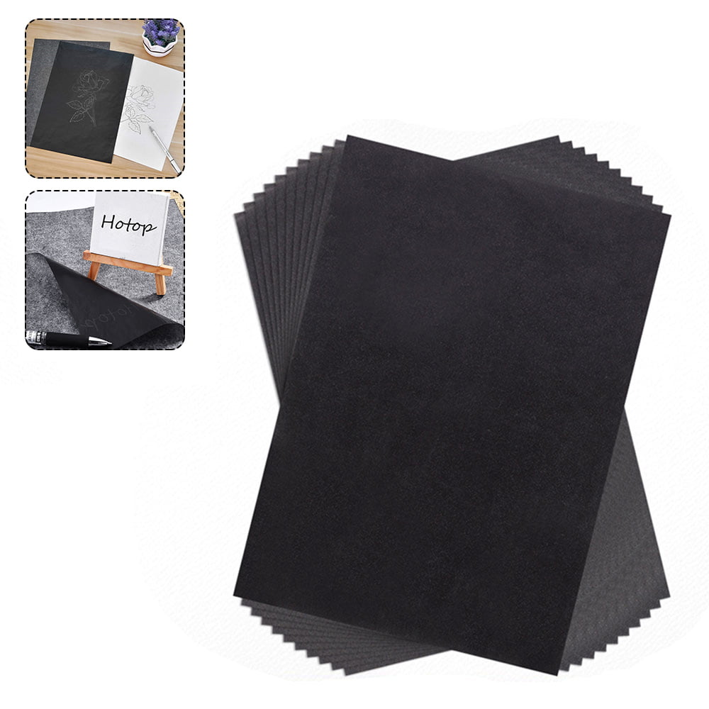 Gpoty 100 Pieces graphite carbon paper A4 Carbon Transfer Paper Black  Legible Graphite Tracing Painting Reusable Art Surfaces Copy Paper 