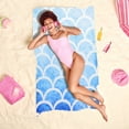 thumbnail image 5 of REGALWOVEN Oversized Beach Towels, Comfortable, Absorbent and Fast Drying Light Pool Towels for Beach, Pool Blue_1 32' x 64', 5 of 8