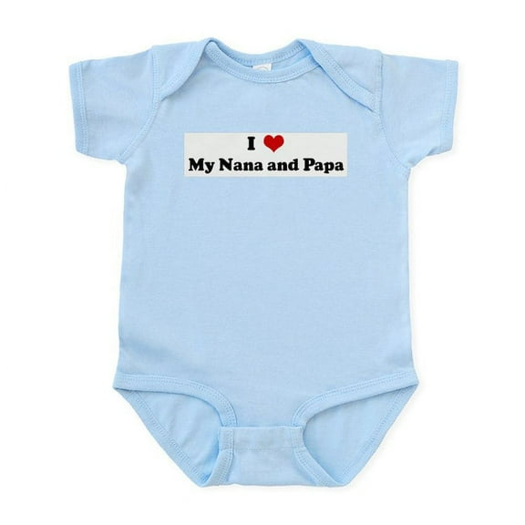 CafePress - I Love My Nana And Papa Infant Bodysuit - Baby Light Bodysuit, Size Newborn - 24 Months