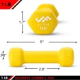 thumbnail image 6 of JFIT Neoprene Dumbbell (Set of 2), 1 LBS, 6 of 7