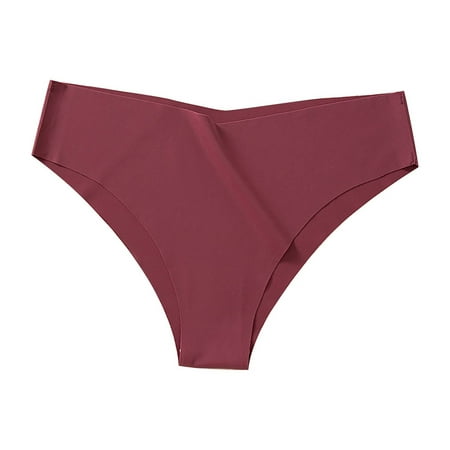 Mifelio Thongs for Women  Womens High Waisted Bikini Underwear Smooth Underwear Breathable Ladies Thong Panties for Women  Womens Underwear Watermelon Red XXXL