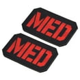 thumbnail image 1 of Uxcell 2x3" Reflective MED Patch EMS EMT Hook and Loop Fastener Badge, Black Red 2 Pack, 1 of 6