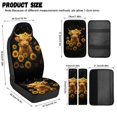 thumbnail image 7 of Xoenoiee Highland Cattle Sunflower Print PU Leather Car Seat Covers Full Set with Seat Belt Cover Pad and Car Armrest Cover Pad, 5 Pieces Automotive Front Seat Seat Cover for Cars Trucks SUV, 7 of 7