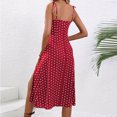 thumbnail image 6 of UVEASISHA Summer Dresses for Women Polka Dot Print Midi Dresses Side Split Sleeveless Adjustable Spaghetti Strap Sundress Red S, 6 of 8