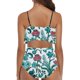 thumbnail image 2 of Bikini de Mujer Trajes de Baño Bikini con Ruffles Conjunto con Sujetador Acolchado Extraíble, Pantalones Cortos de Cintura Alta para la Playa, 2 of 5