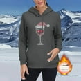 thumbnail image 4 of HOMBOM Womens Ugly Merry Christmas Sweatshirts Hoodies Fleece Linend Pullover Gray Red Wine Glass Tops for Ladies Soft, 4 of 7