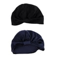 thumbnail image 1 of Gorro de dormir BLESIY para mujer de seda elástico azul y negro, 1 of 8