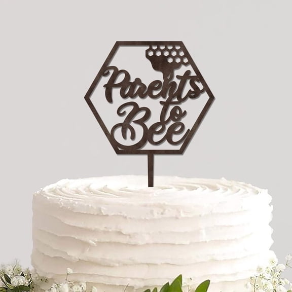 Rustic Wood Baby Shower Cake Topper Cupcake Topper Parents to Be Desserts Party Cake Ornament for Baby Baptism Birthday Party Newborn Gender Reveal Party Photo Booth Props Welcome Baby Theme Party