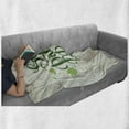 thumbnail image 5 of Clover Soft Flannel Fleece Throw Blanket, St Patrick's Day Calligraphy with Swirls and Shamrocks, Cozy Plush for Indoor and Outdoor Use, 60" x 80", Green Lime Green, by Ambesonne, 5 of 5