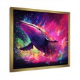 thumbnail image 2 of Designart "Colorful Song of the Abstract Whale" Animals Framed Wall Art Decor - Traditional Colorful Whale Entryway Framed Wall Art, 2 of 6