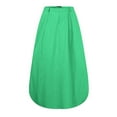 thumbnail image 6 of QATAINLAV Women's Maxi Skirt Pleated Flowy Button High Waisted Skirts Casual Loose Plus Size Clothes with Pockets, Green, XXL, Mothers Day Gifts, 6 of 8